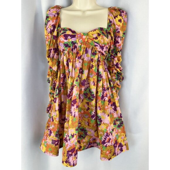 NEW Zimmermann Violet Front-Twist Detailed Mini Dress $695 - Picture 3 of 13